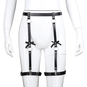 Arnés Sexy Gótico Negro, Liguero para cinturón y piernas, con tirantes elásticos ajustables | Rave DiiP Secret - DiiP Secret Sex Shop Ecuador