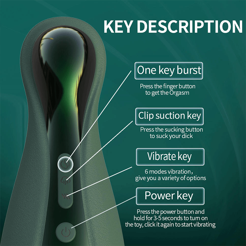 Masturbador Masculino automático manos libres con 10 modos de vibraciones y 10 de succión | Steve DiiP Secret - DiiP Secret Sex Shop Ecuador