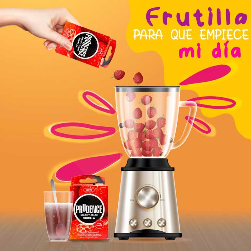 Preservativo | Sabor a Frutilla | Prudence Frutilla Prudence - DiiP Secret Sex Shop Ecuador