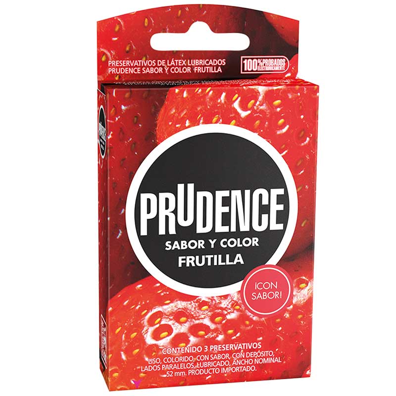 Preservativo | Sabor a Frutilla | Prudence Frutilla Prudence - DiiP Secret Sex Shop Ecuador