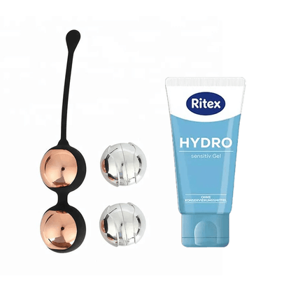 COMBO BOLAS CHINAS COLOR METAL + LUBRICANTE RITEX HYDRO DiiP Secret Sex Shop Ecuador - DiiP Secret Sex Shop Ecuador