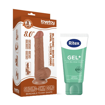 COMBO CONSOLADOR 21CM DESLIZANTE+ LUBRICANTE RITEX GEL + DiiP Secret Sex Shop Ecuador - DiiP Secret Sex Shop Ecuador