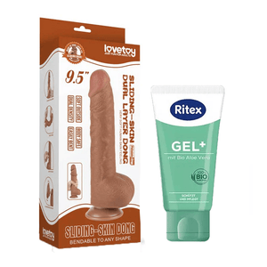 COMBO CONSOLADOR 24CM DESLIZANTE+ LUBRICANTE RITEX GEL DiiP Secret Sex Shop Ecuador - DiiP Secret Sex Shop Ecuador