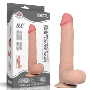 Consolador Realista | Doble Capa Deslizante 9" - 23cm | LOVETOY Lovetoy - DiiP Secret Sex Shop Ecuador