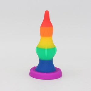 Dilatador Anal de Silicona 5,3” | 13,5cm, Dildo de entrenamiento con cuentas anales suaves, fuerte Ventosa y Flexible | Tower DiiP Secret - DiiP Secret Sex Shop Ecuador