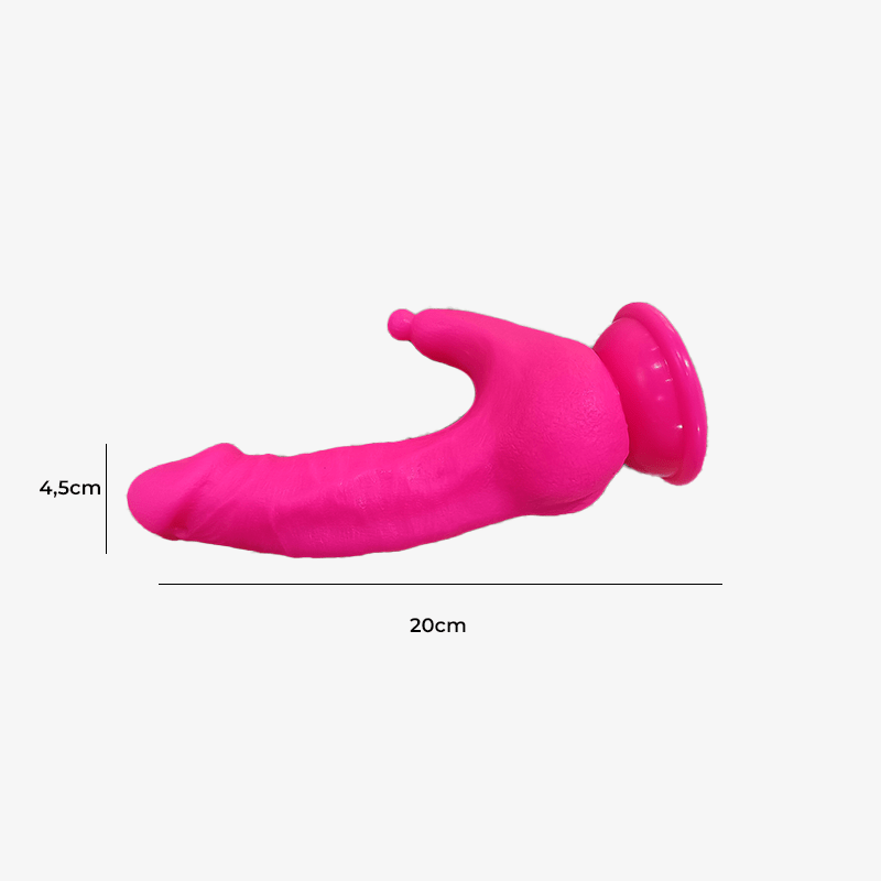 Dildo Conejo Realista 7,9” | 20cm, con estimulador de clítoris y vulva, Consolador de Silicona con fuerte Ventosa y Flexible | Ciro DiiP Secret - DiiP Secret Sex Shop Ecuador