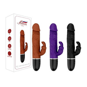 Dildo Vibrador Conejo Realista de Silicona Silencioso y Recargable | Macron DiiP Secret - DiiP Secret Sex Shop Ecuador