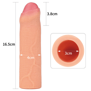 Funda para Pene Realista 1,5" | 38mm, Extensión para Pene, Reutilizable de Silicona, Aumenta el tamaño y el grosor | Tomás Lovetoy - DiiP Secret Sex Shop Ecuador