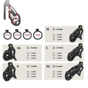 Jaula de Castidad Masculina en varias Tallas - Black Box DiiP Secret - DiiP Secret Sex Shop Ecuador
