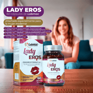 LADY EROS, Aumenta el deseo sexual, libido y fertilidad, regulación de hormonal femenina LabMac - DiiP Secret Sex Shop Ecuador
