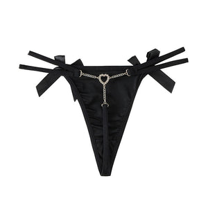 Panty Sexy G - String | Hilo Sexy Seductor con Cadena y Corazón | Tabita Lace & Fire Lingerie - DiiP Secret Sex Shop Ecuador