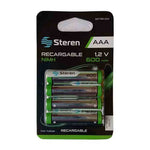 Paquete de 4 pilas recargables "AAA" NiMH 600 mAh - Steren Steren - DiiP Secret Sex Shop Ecuador