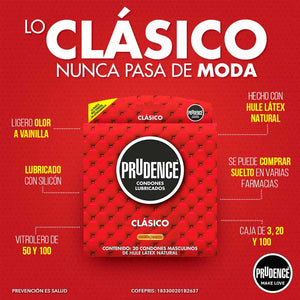 Preservativo Prudence Clásico Prudence - DiiP Secret Sex Shop Ecuador