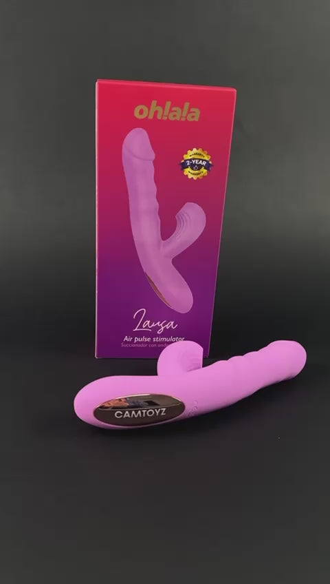 Vibrador Lausa Punto G con Empuje y Succionador