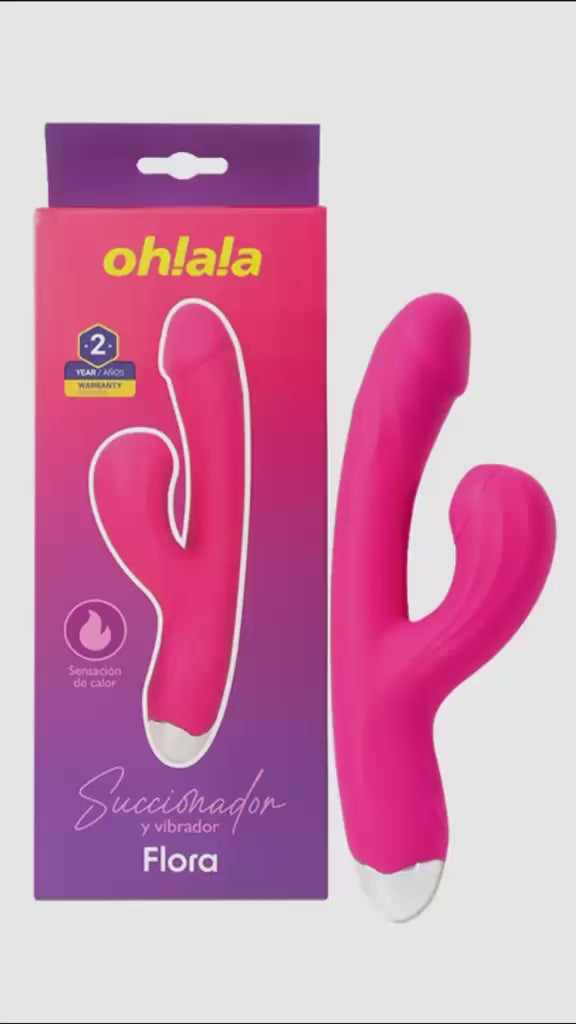 Vibrador con Succionador de Clítoris y Doble Motor Flora