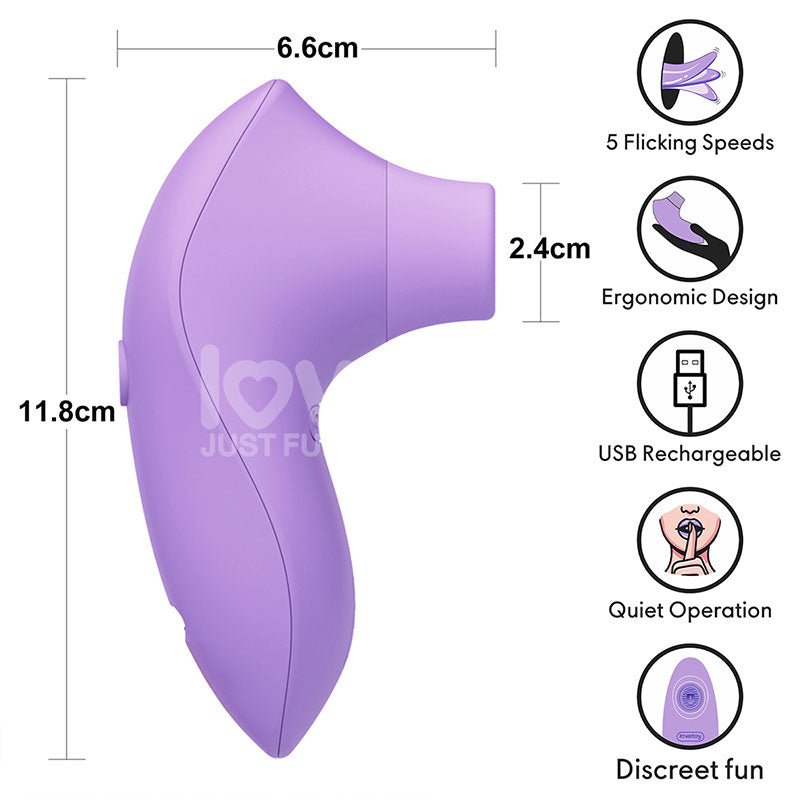 Succionador de Clítoris con Lengüeta Vibrante | Flicker Lovetoy - DiiP Secret Sex Shop Ecuador