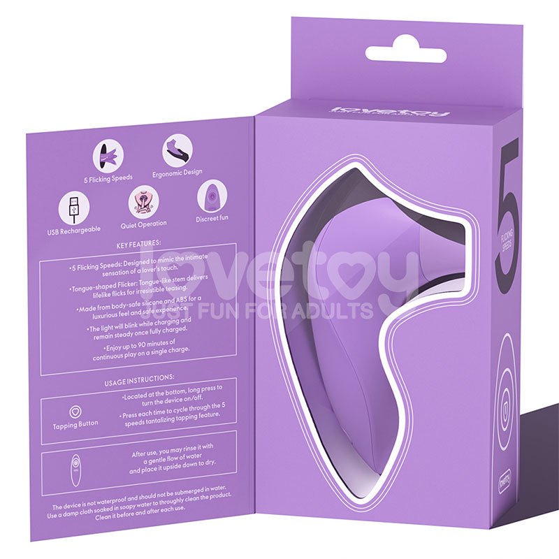 Succionador de Clítoris con Lengüeta Vibrante | Flicker Lovetoy - DiiP Secret Sex Shop Ecuador