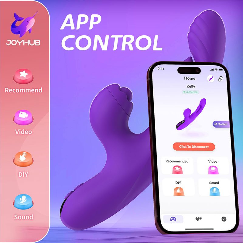 Vibrador Conejo con App, Estimulación Punto G y Clítoris | Kelly DiiP Secret - DiiP Secret Sex Shop Ecuador