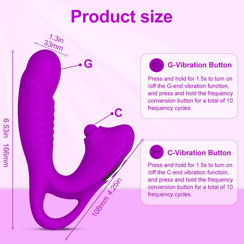 Vibrador Punto G Ergonómico con Estimulación Externa del Clítoris Puntual | Gongbao DiiP Secret - DiiP Secret Sex Shop Ecuador