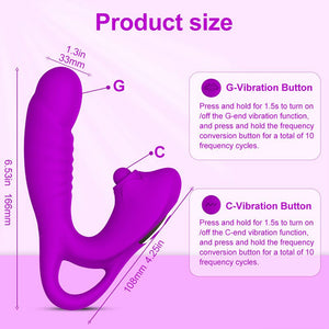 Vibrador Punto G Ergonómico con Estimulación Externa del Clítoris Puntual | Gongbao DiiP Secret - DiiP Secret Sex Shop Ecuador