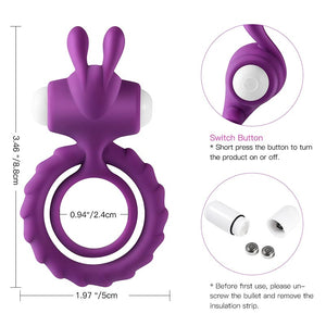ANILLO VIBRADOR CONEJO | DOBLE ANILLO TRIP | DIIPSECRET Lovetoy - DiiP Secret Sex Shop Ecuador