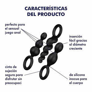 Satisfyer Booty Call | Set de 3 | Bolas Anales Satisfyer - DiiP Secret Sex Shop Ecuador