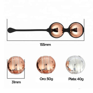 Bolas Chinas Color Metal para Ejercicio Kegel | Metalic DiiP Secret - DiiP Secret Sex Shop Ecuador