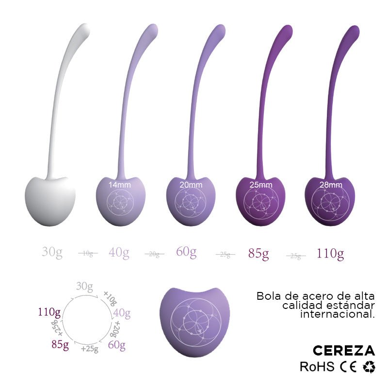 BOLAS CHINAS | para ejercicio Kegel | CEREZA-DiiP Secret-bolas kegel-DiiP Secret Sex Shop Ecuador-diip-H00002-violeta