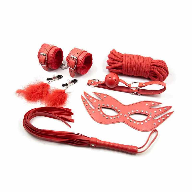 KIT BDSM SENSUAL 6 PIEZAS ROJO DEVIL DiiP Secret - DiiP Secret Sex Shop Ecuador