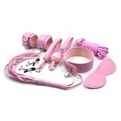 KIT BDSM SENSUAL DE CUERO 8 PIEZAS DiiP Secret - DiiP Secret Sex Shop Ecuador