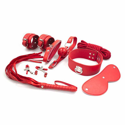 KIT BDSM SENSUAL DE CUERO 8 PIEZAS DiiP Secret - DiiP Secret Sex Shop Ecuador