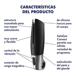 Satisfyer Power | Masturbador Masculino con Aplicación Satisfyer - DiiP Secret Sex Shop Ecuador