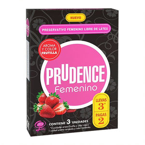 PRESERVATIVO FEMENINO FRESA 3x2 | PRUDENCE FEMENINO SIN LÁTEX-Prudence--DiiP Secret Sex Shop Ecuador-