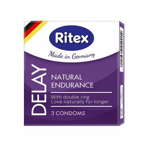 PRESERVATIVO retardante | con doble anillo sin benzocaína | hipoalergénico | RITEX DELAY-Ritex-preservativo-DiiP Secret Sex Shop Ecuador-