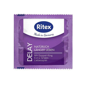 PRESERVATIVO retardante | con doble anillo sin benzocaína | hipoalergénico | RITEX DELAY-Ritex-preservativo-DiiP Secret Sex Shop Ecuador-