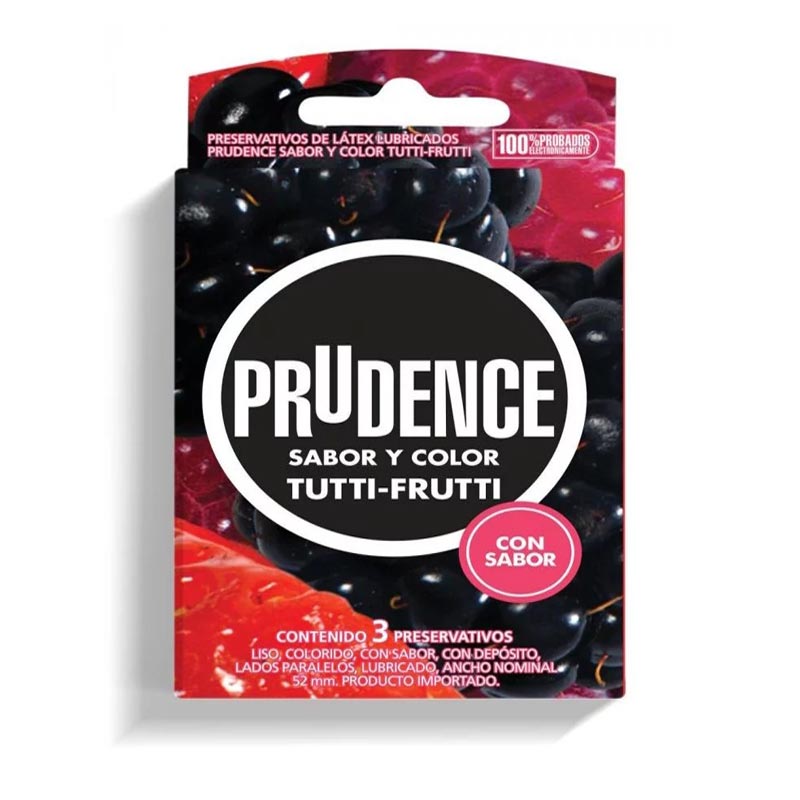 PRESERVATIVO | Sabor a Tutti Frutti | PRUDENCE TUTTI FRUTTI-Prudence-preservativo-DiiP Secret Sex Shop Ecuador-prudence tutifruti