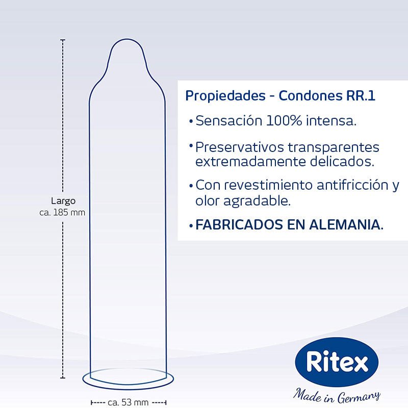PRESERVATIVO | sensación intensa | hipoalergénico | RITEX RR.1-Ritex-preservativo-DiiP Secret Sex Shop Ecuador-
