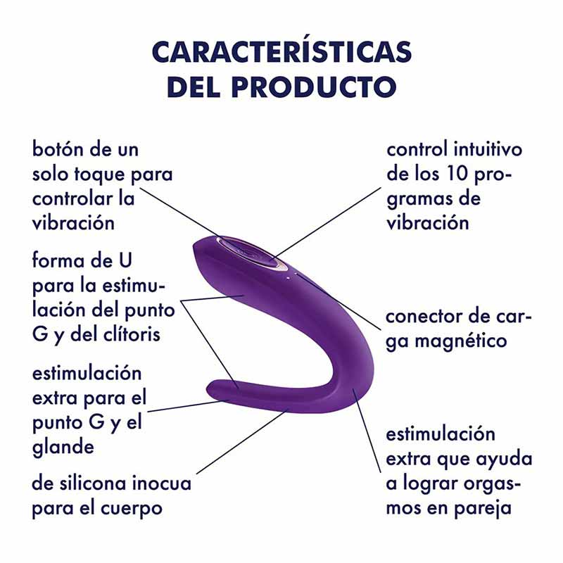 VIBRADOR PARA PAREJA | DOUBLE CLASSIC | SATISFYER-Satisfyer-vibrador-DiiP Secret Sex Shop Ecuador-4132